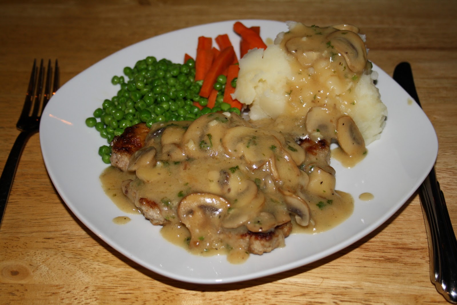 Eat Out In Every Night Pork Medallions in Mushroom White Wine Sauce