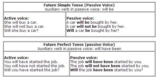 Simple Future Tense Active And Passive Voice Examples
