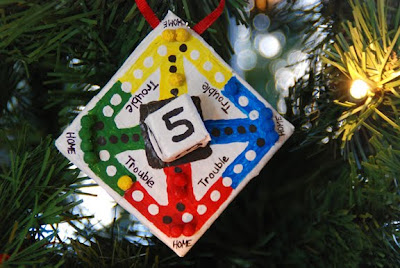 trouble board game Christmas ornament