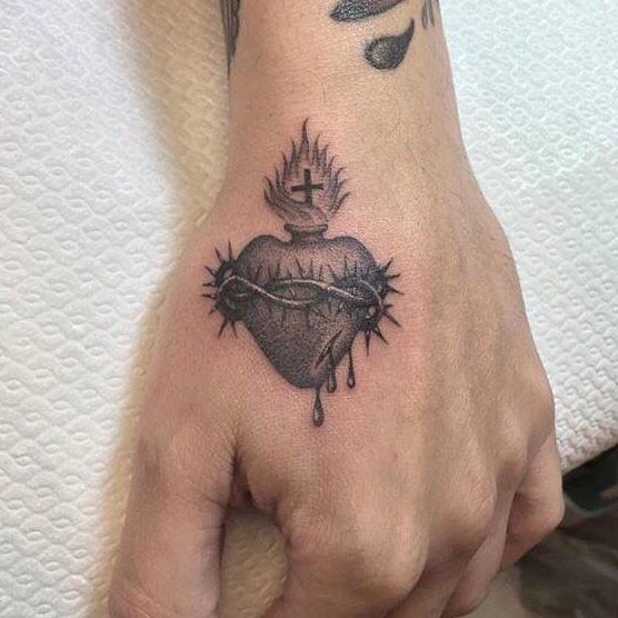 sacred heart of mary tattoo