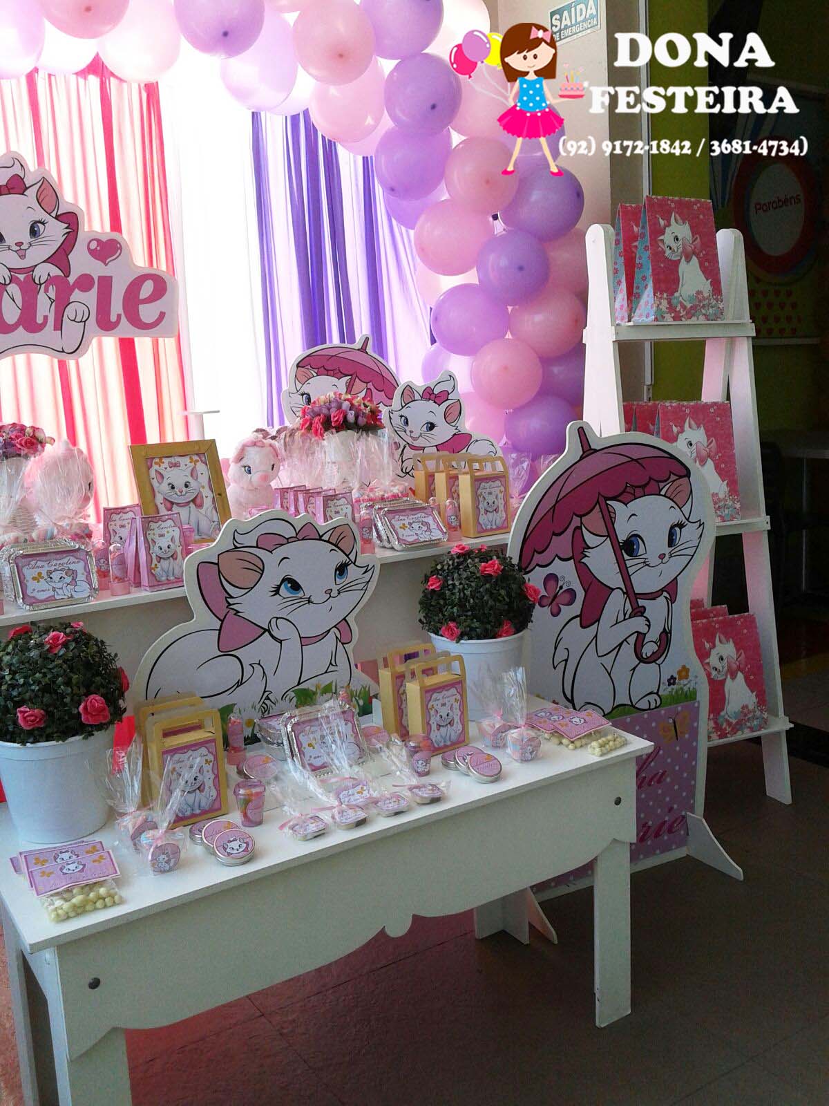 DONA FESTEIRA - ESPECIALISTAS EM FESTAS COM LAYOUTS GRÁFICOS : DECORAÇÃO  GATINHA MARIE