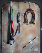 Trompe o"eil Of painting tools Oil On Panel 2009 16x20