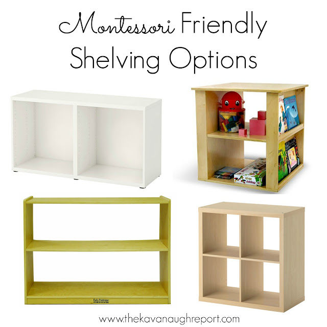 Montessori Friendly Shelving -- Some Options 