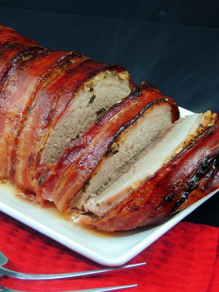 Bacon Wrapped Honey Mustard Pork Loin Bobbi's Kozy Kitchen