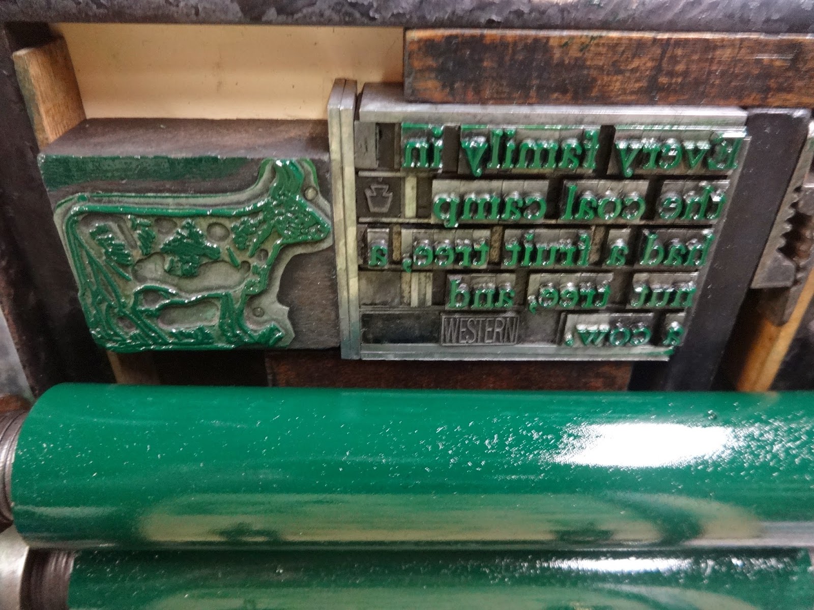 Little Yellow Sewing Box Coal Camp Life Letterpress Series