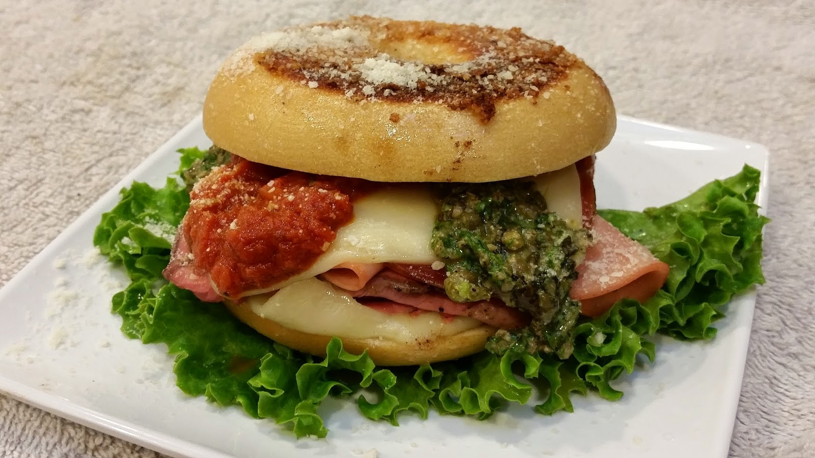 World Class Cooking Crusted Parmesan Italian Bagel