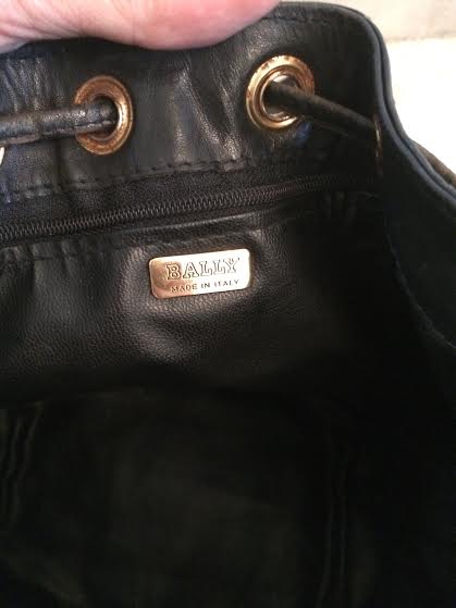 Truly Vintage: Authentic Bally Vintage Black Full Leather Bucket Bag