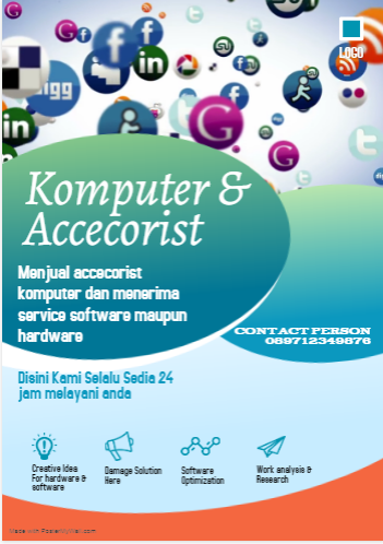 Poster Pemasaran komputer dan accecorist