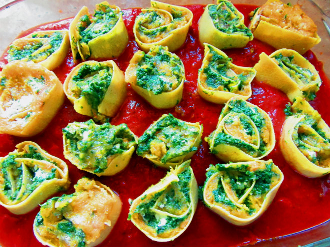 Rotoli s tikvom i špinatom 8 korak pripreme Squash and spinach pasta rotolo by Laka kuharica: