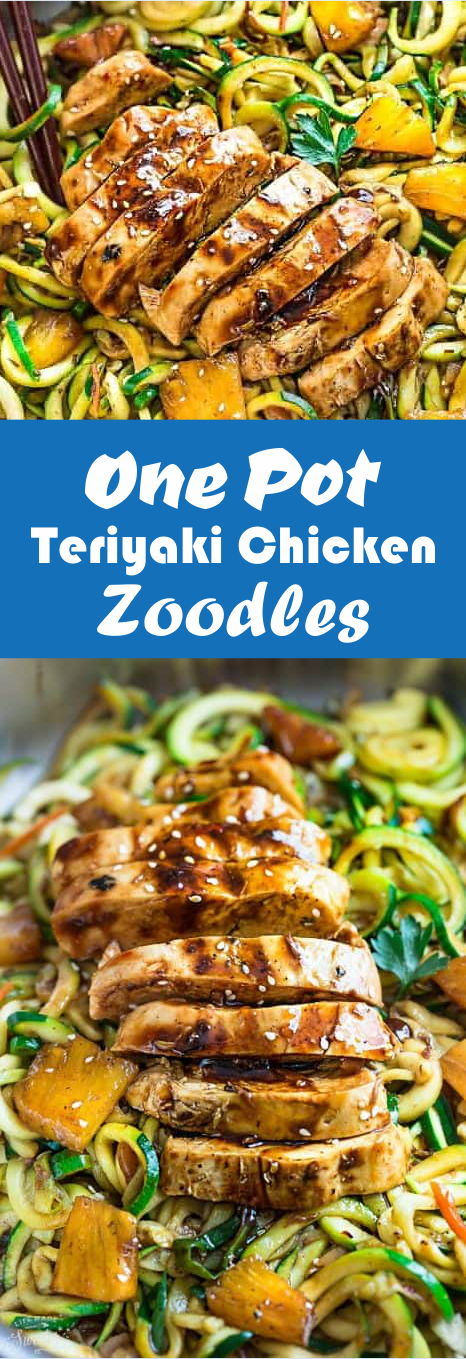 One Pot Teriyaki Chicken Zoodles + Meal Prep - Fix Recipes