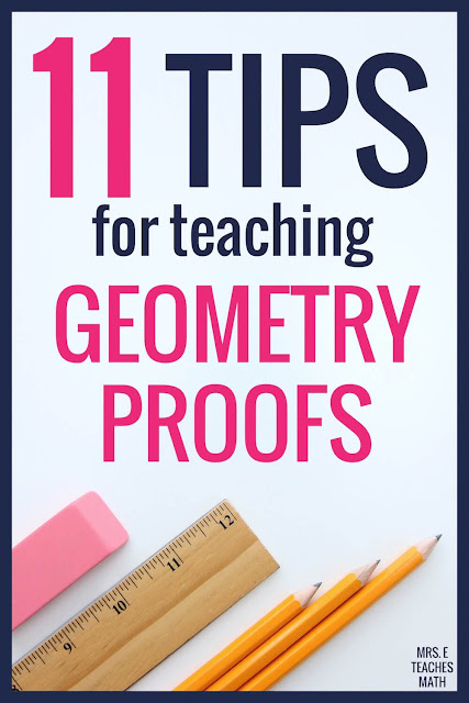 Need help teaching high school geometry proofs?  These tips and activities will help students understand how to write proofs and will keep them engaged!