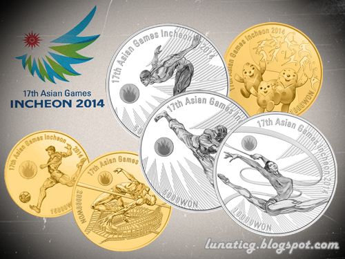 Asian Games Notes 17th Asian Games Coins Incheon 2014 - Asian Games Notes
