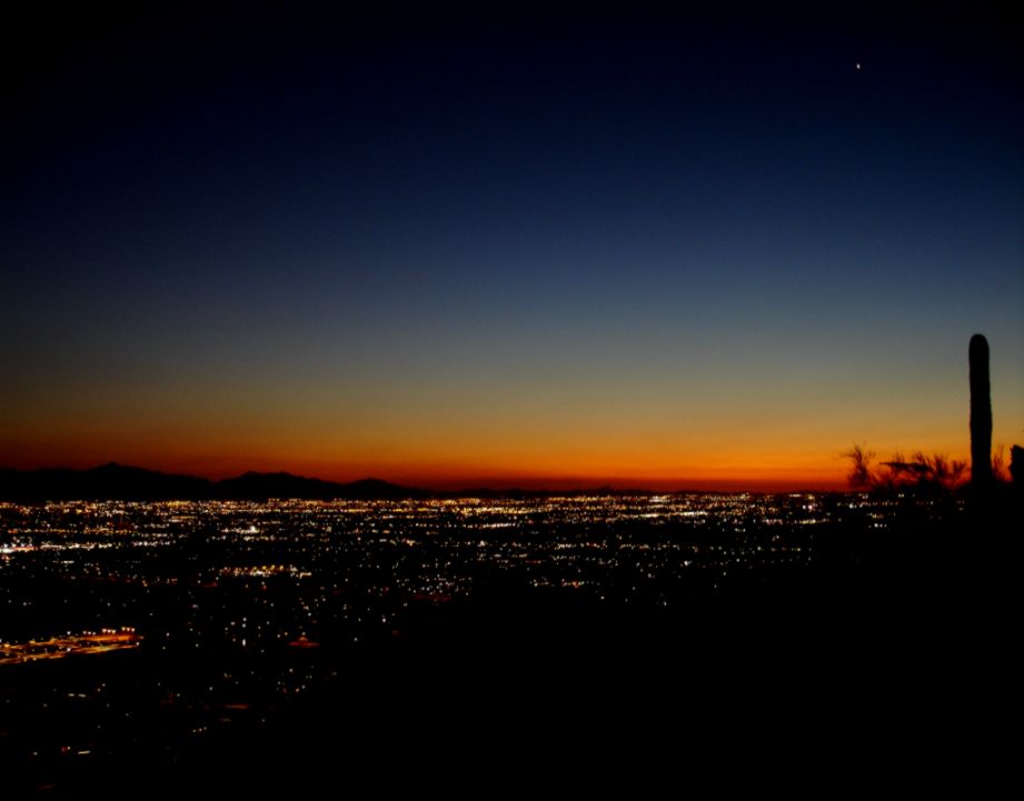 Phoenix AZ city lights  Photos Diagrams  Topos  SummitPost