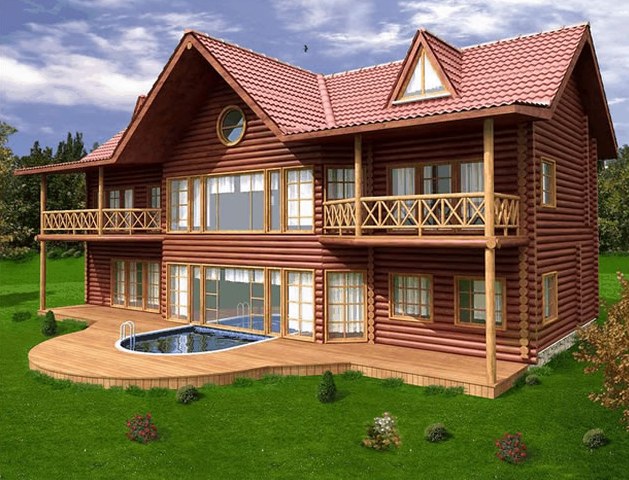 model rumah kayu modern
