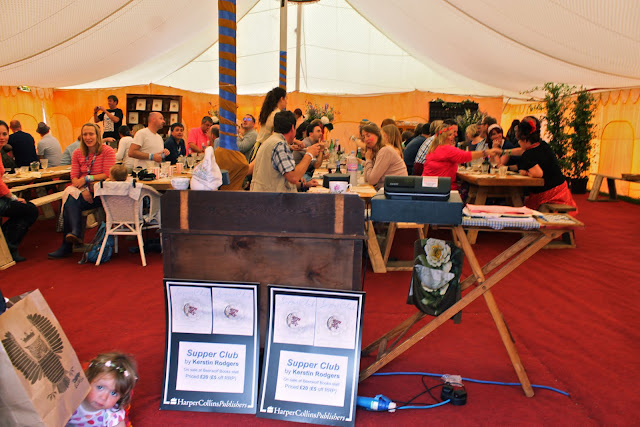 Till on an ironing board, The Underground Restaurant at Camp Bestival