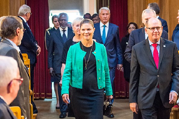 Crown Princess Victoria of Sweden attended the celebration of the International IDEA’s 20th anniversary in the Parliament building