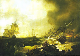 The Battle of Quiberon Bay, 21 November 1759: the Day After by Richard Wright. (National Maritime Museum, Greenwich)