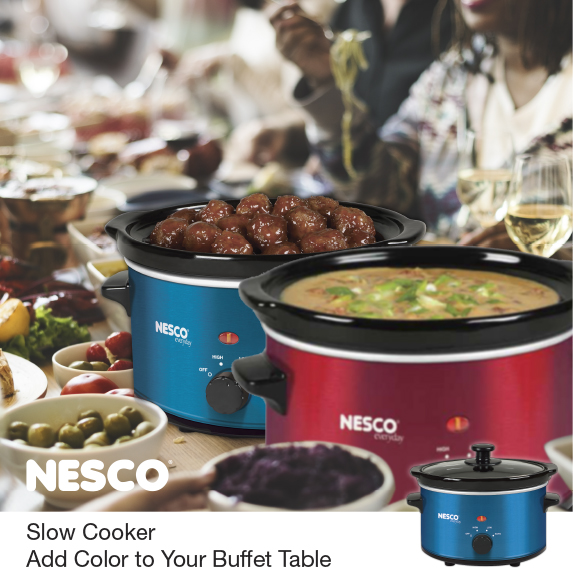 Nesco Blog Add Color to Your Buffet Table with NESCO's Slow Cookers!