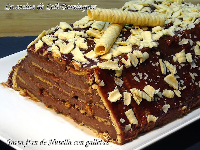 Tarta Flan De Nutella Con Galletas Súper Fácil
