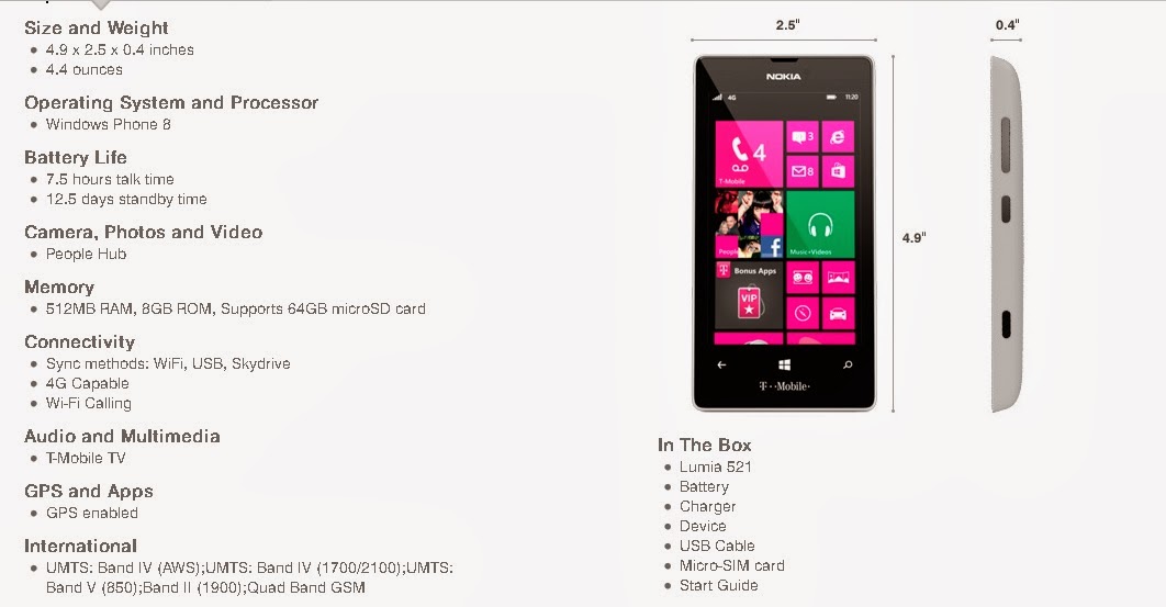 Change in the share of internal Aleuendozvon stand Lumia 521