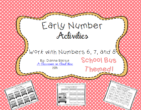 http://www.teacherspayteachers.com/Product/Early-Number-Activities-Working-with-Numbers-6-7-8-1378596