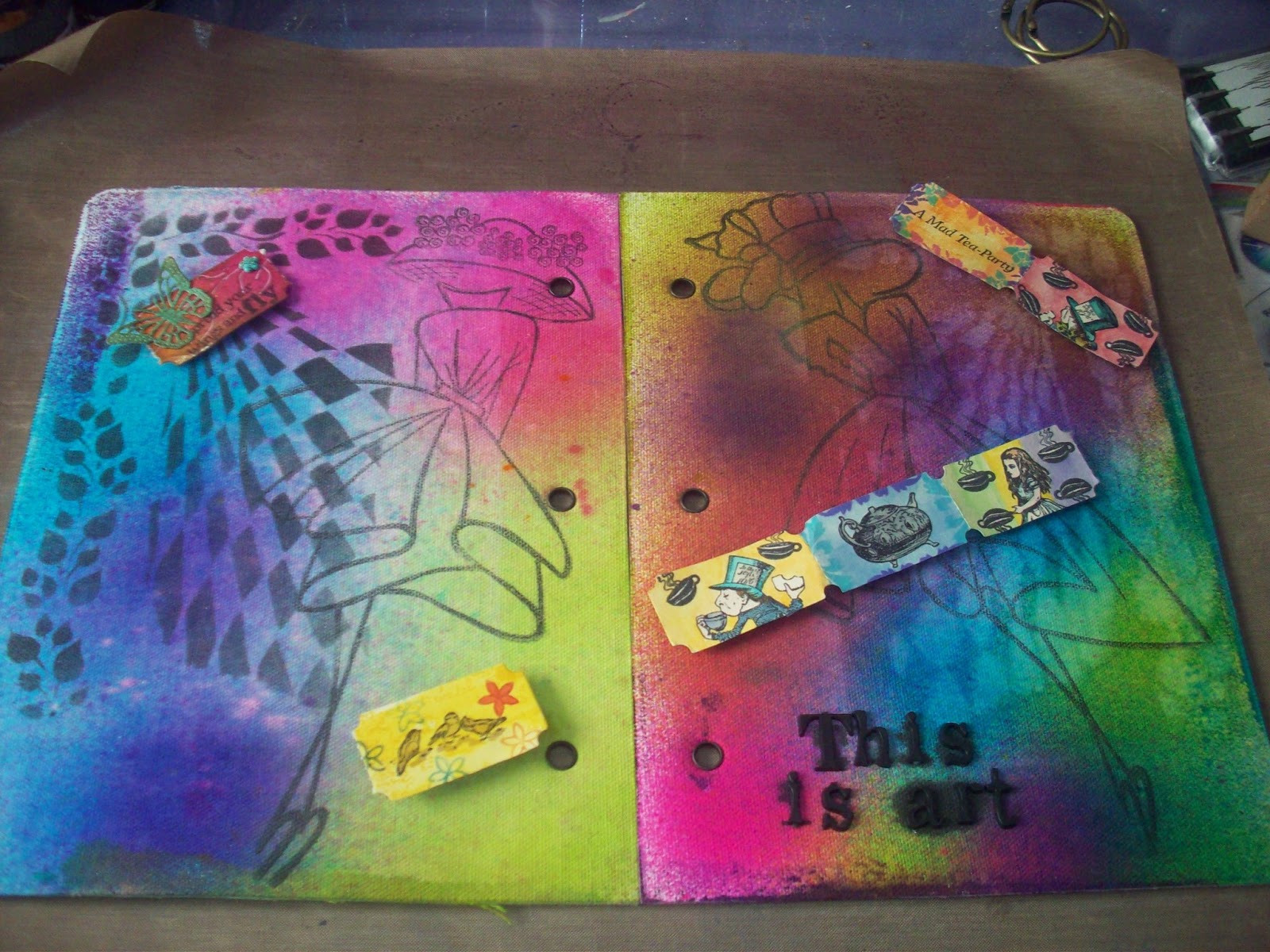 Crafting with OWSE Playing with Color on Canvas