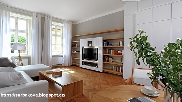 Скромность и элегантность дизайна интерьера двухкомнатной квартиры в центре Праги
