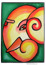 simple ganesha ganesh painting paintings abstract ekdant yet lord