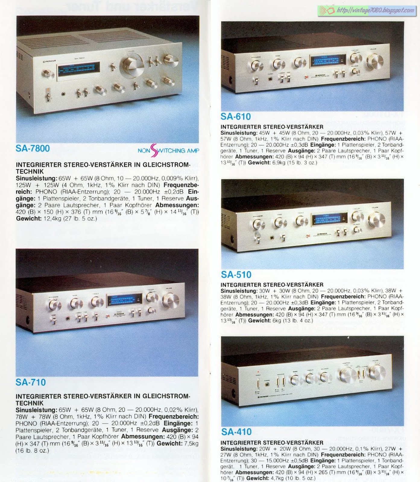 Vintage 70 80 Pioneer 43 Catálogo 1980