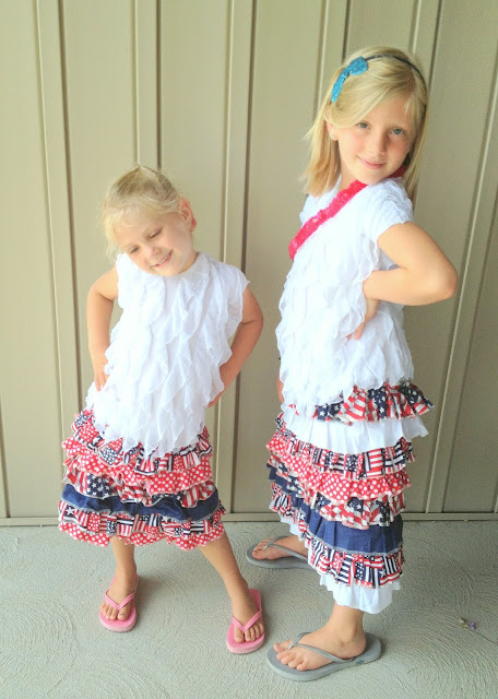 4th of July Girl Ruffle Skirts 