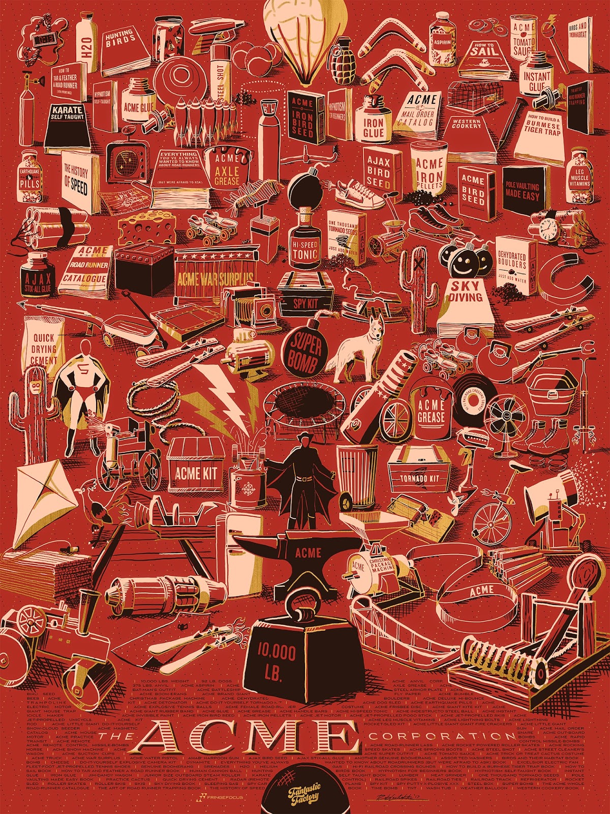 INSIDE THE ROCK POSTER FRAME BLOG Rob Loukotka I Spy Gold ACME Poster