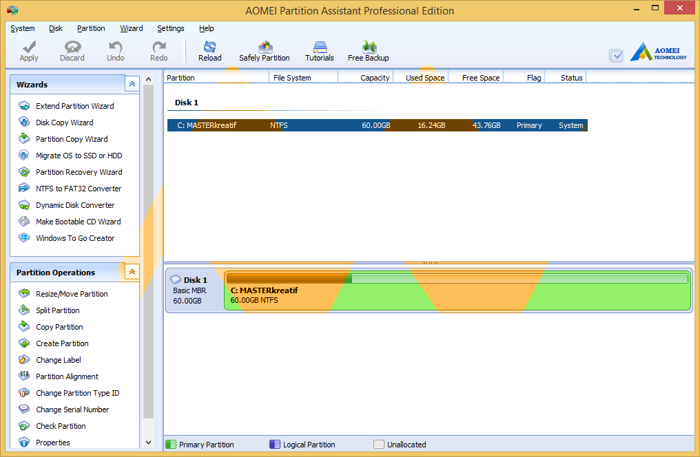aomei partition assistant pro free download with crack