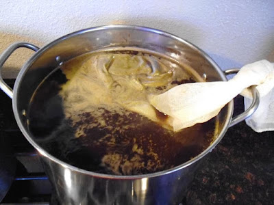 Hop additions using the steeping bag