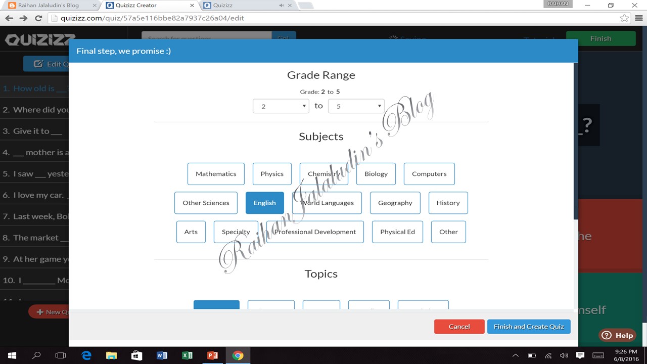 Tutorial Quizizz - Raihan Jalaludin's Blog