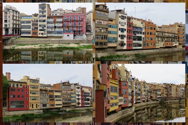 Buildings on the River Ter in Girona, Costa Brava, Spain