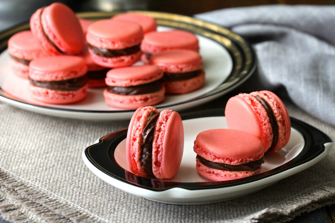 These Macarons with a Chocolate Buttercream Filling are so gorgeous, pretty much fail-proof, and delicious! 