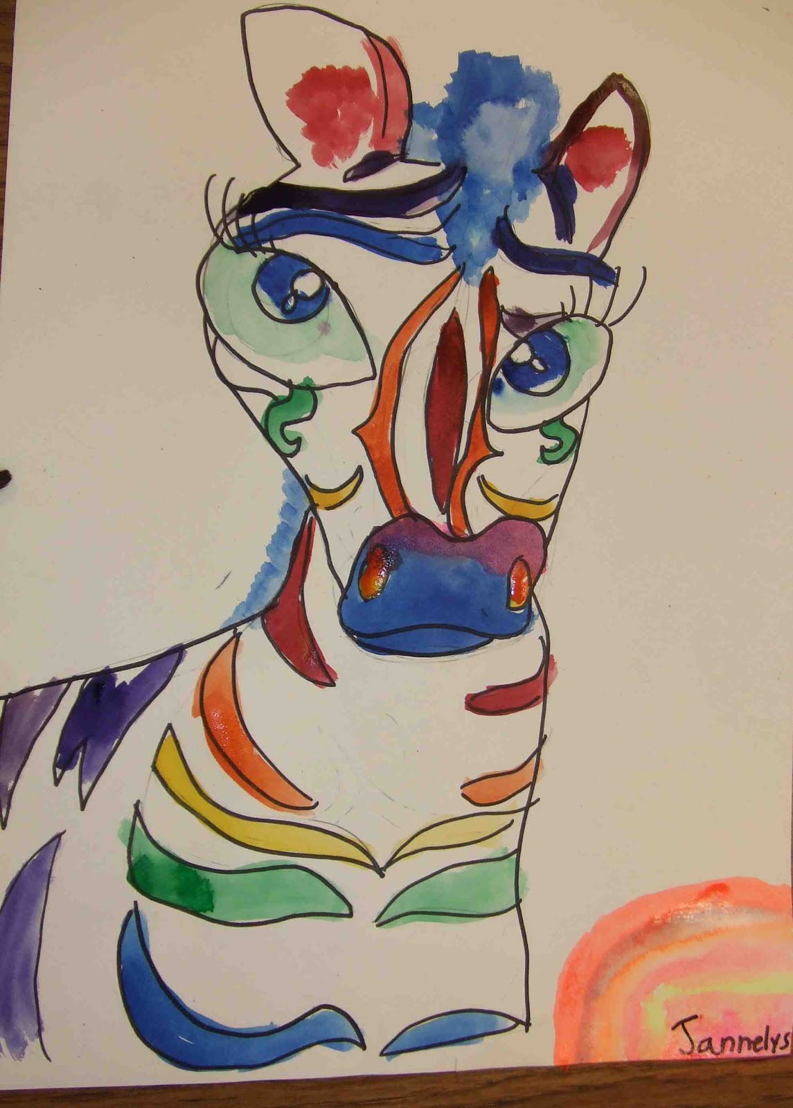 PoppyCat News Art Lesson Color Wheel Zebras 4th Grade