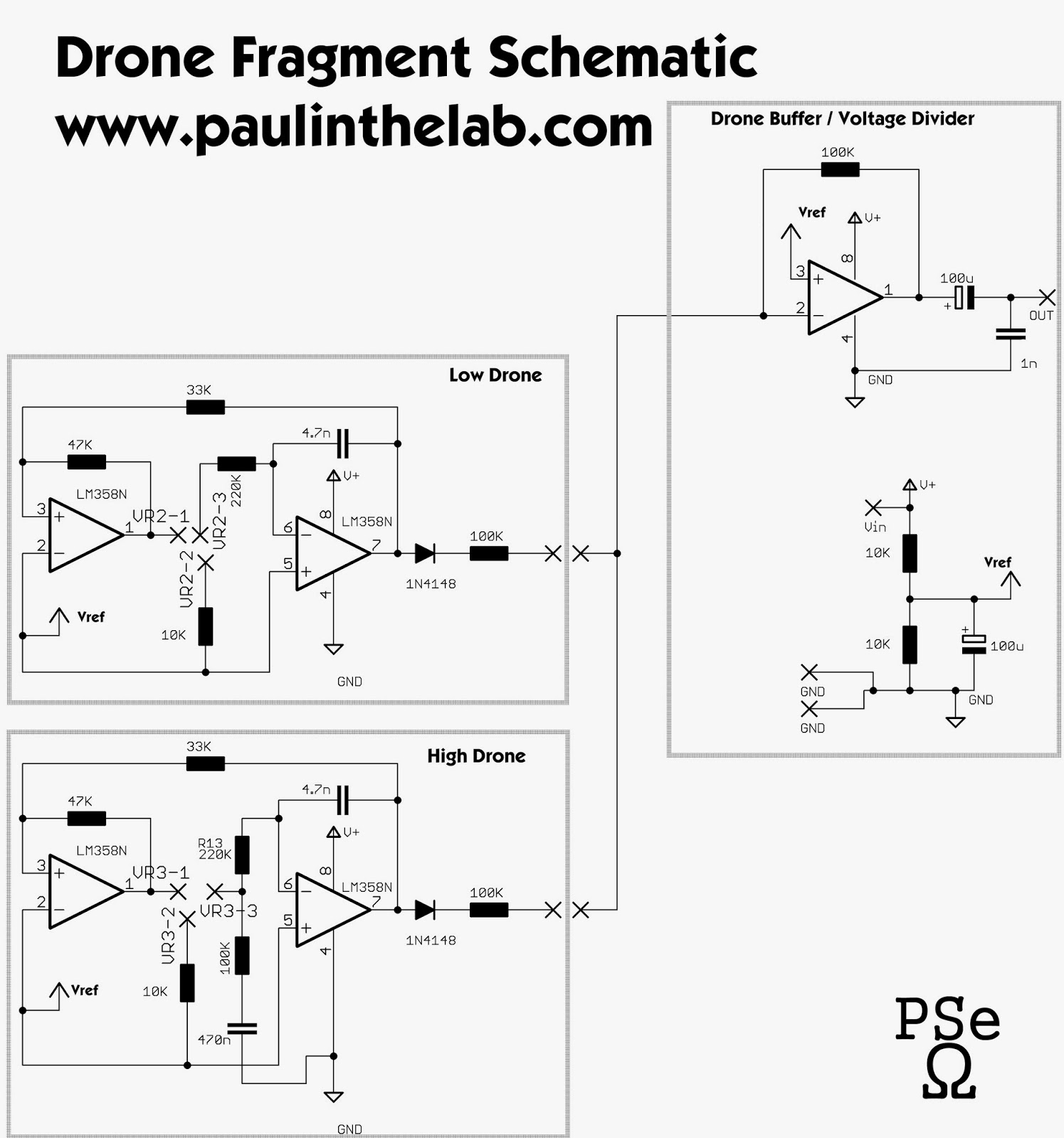 Paul In The Lab: Drone Synth Fragments Stripboard Layouts