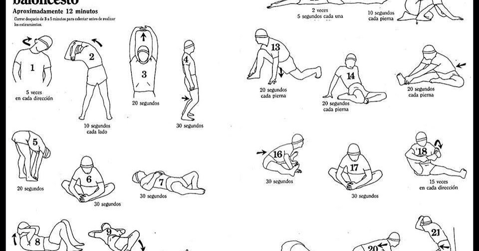 MEJORA TU BASQUET: 21 ejercicios de Estiramientos para antes y después de  practicar basket