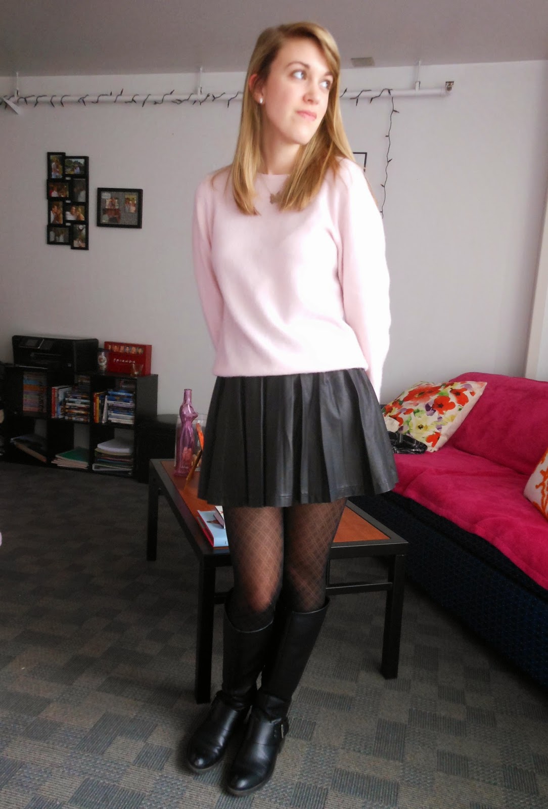 dress in sparkles cashmere and leather