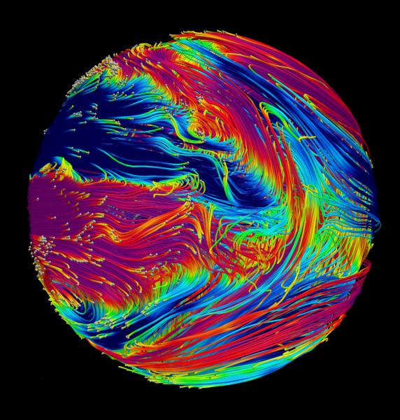 Variable winds on hot giant exoplanet help study of magnetic field