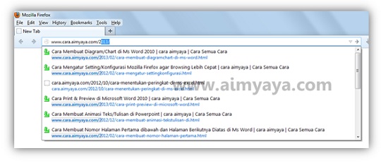  Gambar: Contoh tampilan address bar di Mozilla Firefox