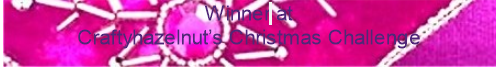 I was a winner at Crafty Hazelnut's Christmas challenge