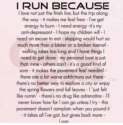 Reasons on why we LOVE Running