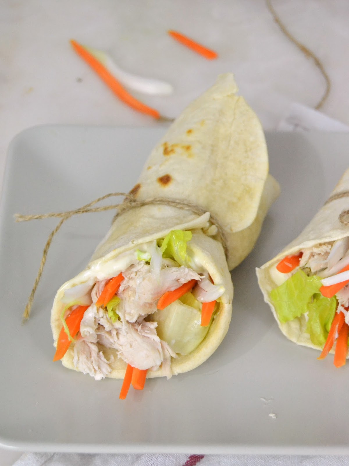Wraps de pollo con tortillas mexicanas caseras Cuuking! Recetas de cocina