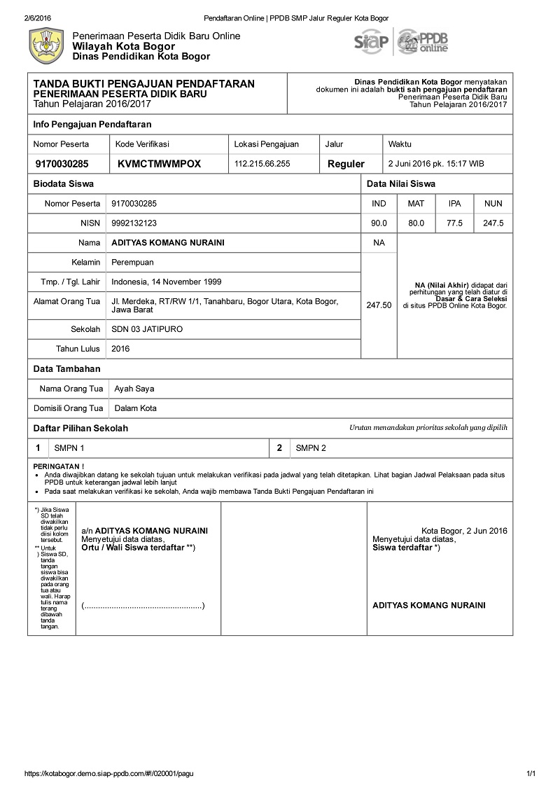 Operator Sekolah Kota Bogor: Alur PPDB Online Kota Bogor Tahun 2016