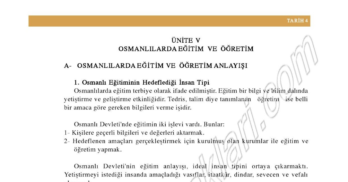 Osmanli Devleti Nde Egitim Sistemi Nasildi Ne Tur Okullar Vardi Tarih Okulu