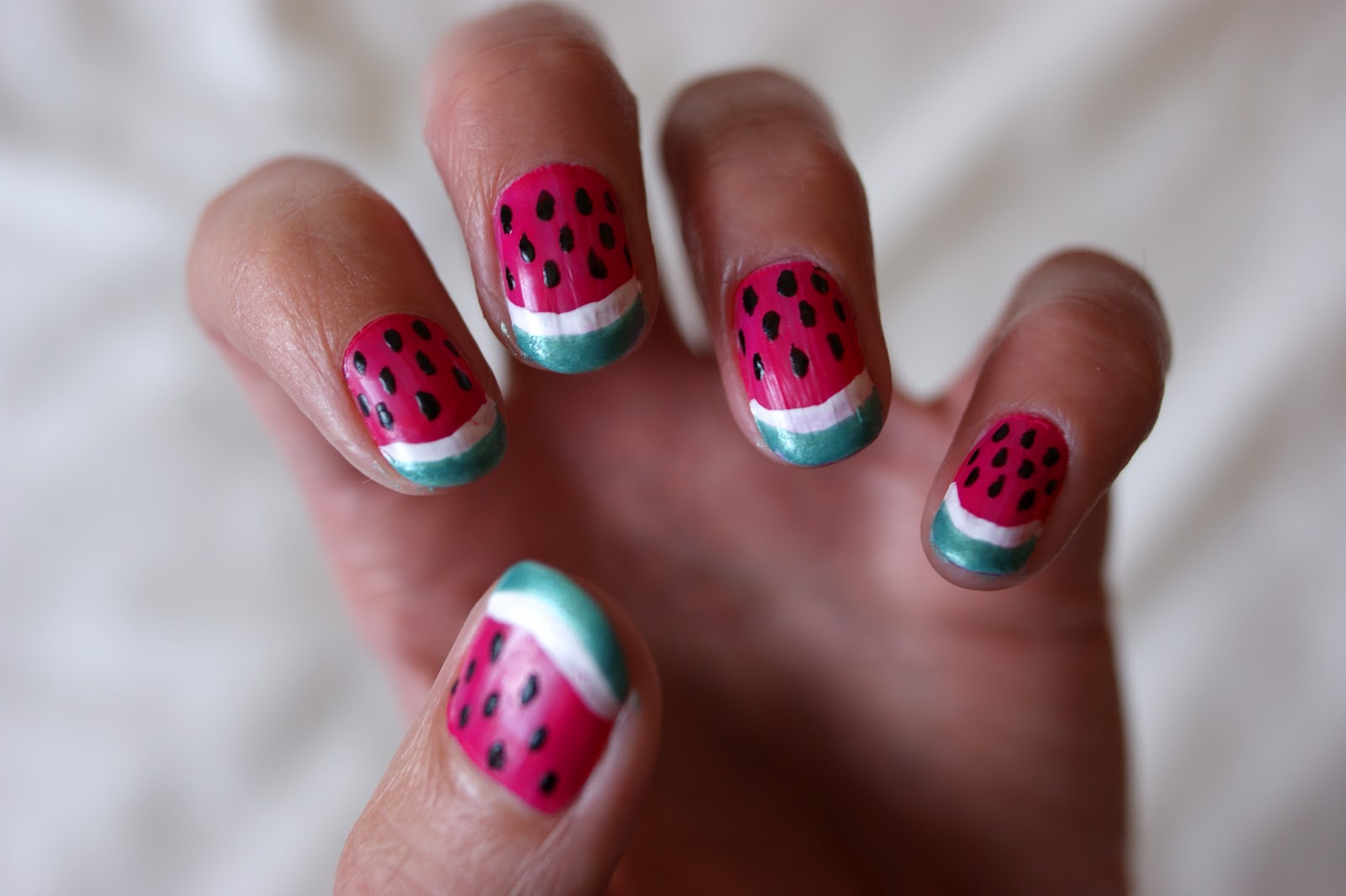 9. Watermelon Nail Art for the Summer - wide 6
