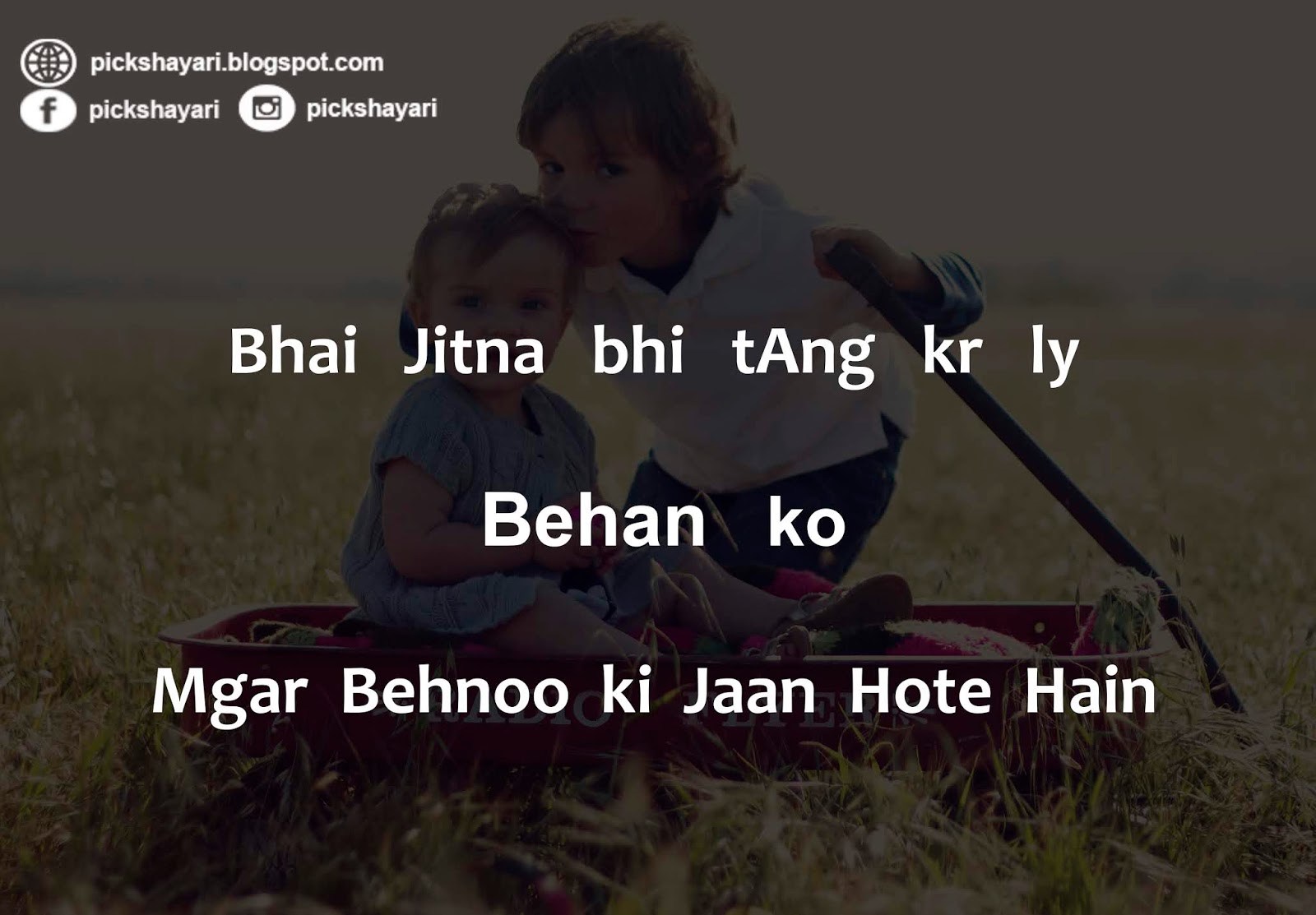 Bhai behan funny quotes in english