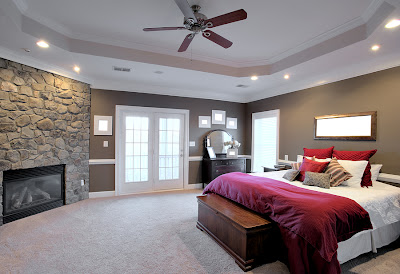 Modern Bedroom with Classic Ceiling Fans